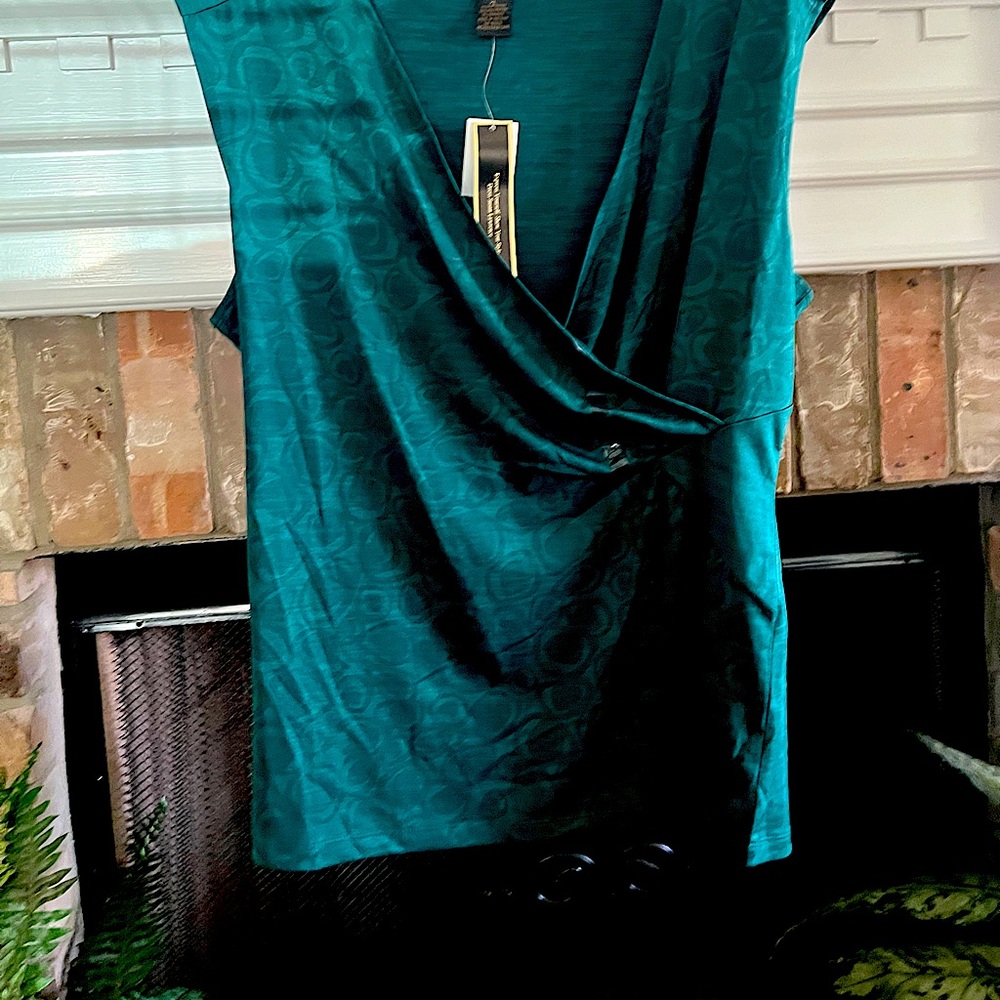 Susan Lawrence Teal Top